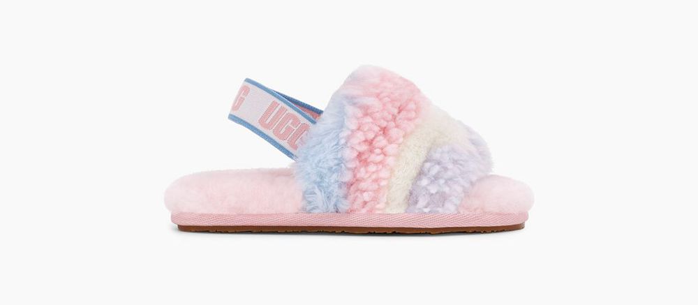 Ugg Slipper Toddlers - Ugg Fluff Yeah Cali Collage Stripes - 126ZLPXVD